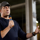 Mike Rowe takes part in a roundtable discussion on manufacturing with Republican presidential candidate Mitt Romney in 2012.